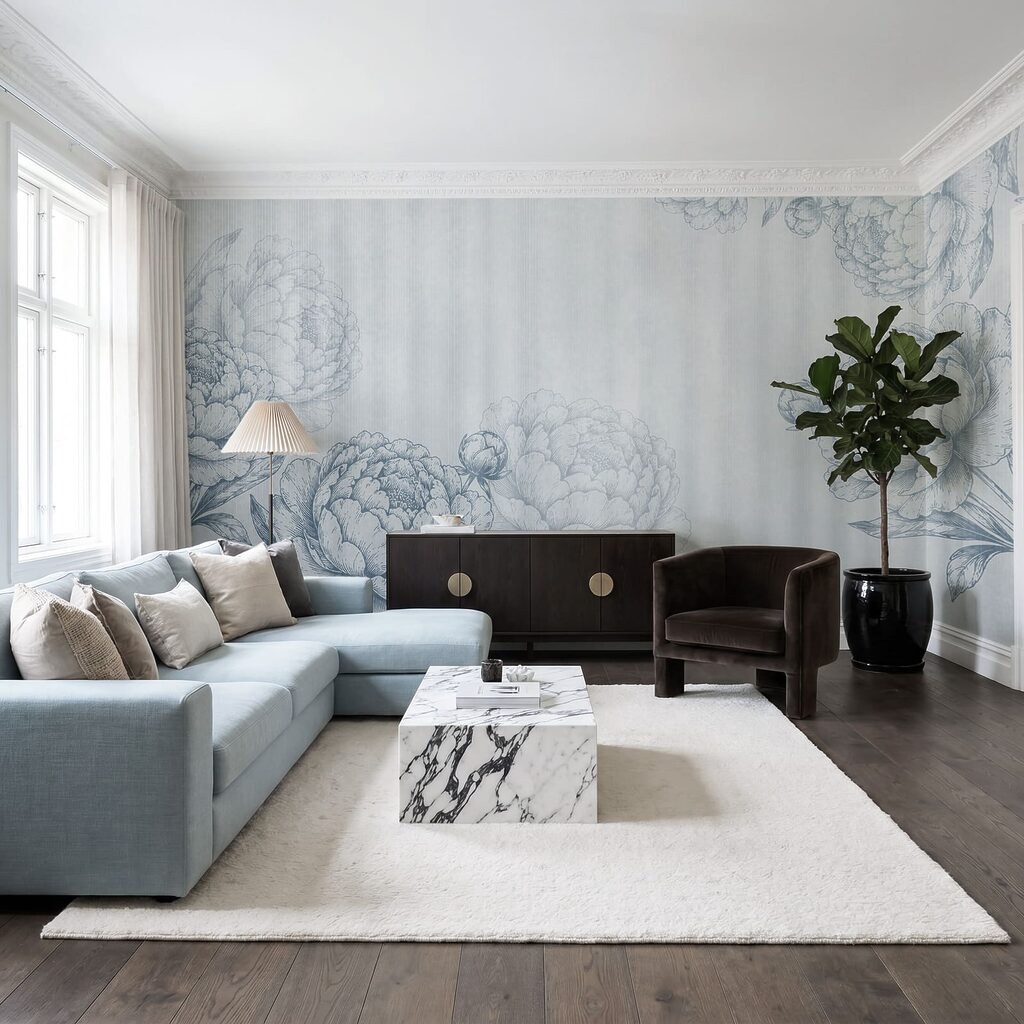 Flori conturate pe dungi — interior 2