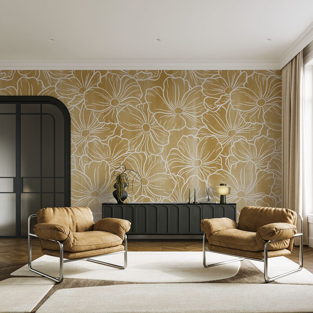 Contururi albe de flori — interior 2