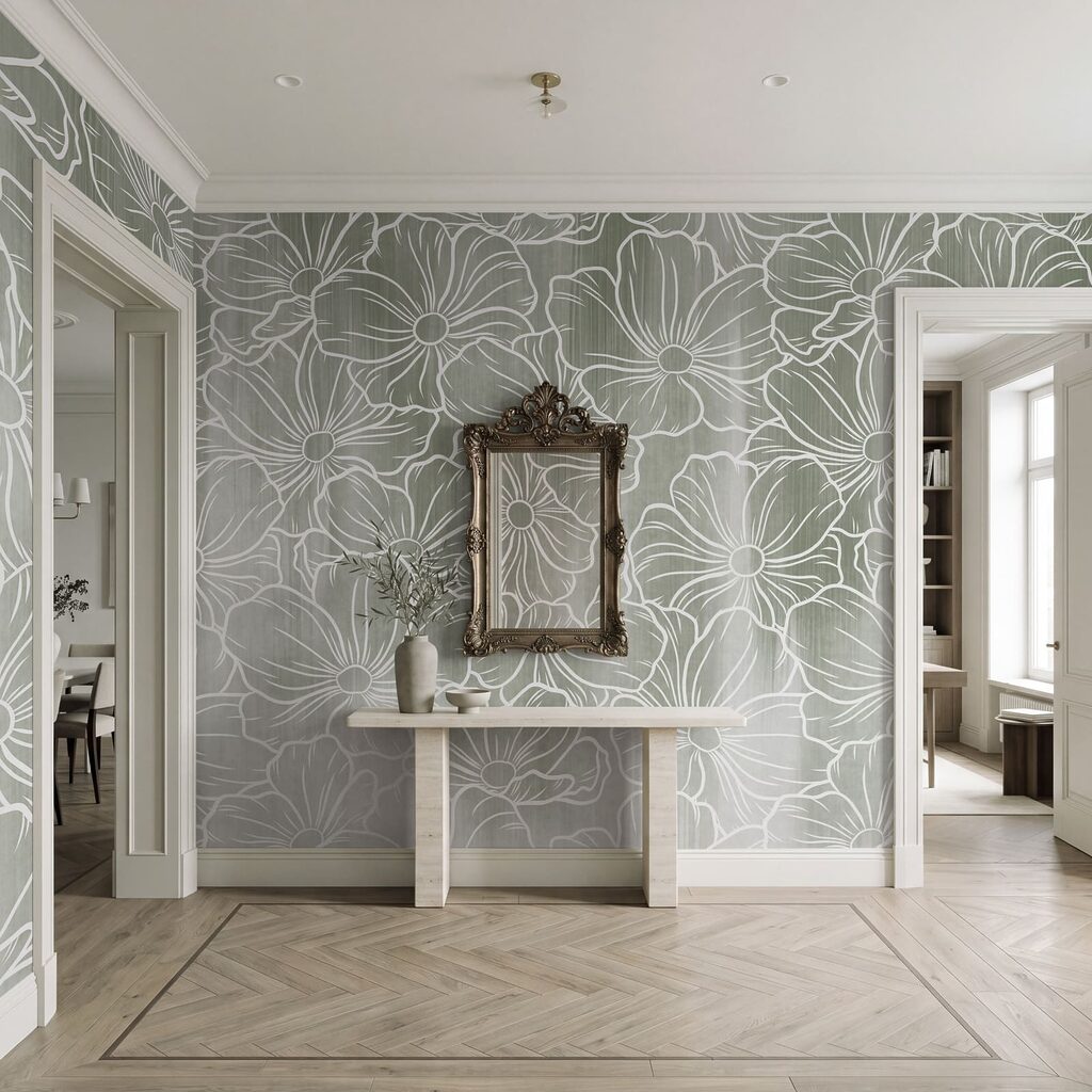 Contururi albe de flori — interior 3