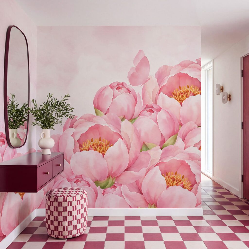 Flori roz pe margini — interior 3