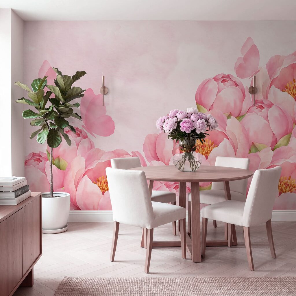 Flori roz pe margini — interior 5