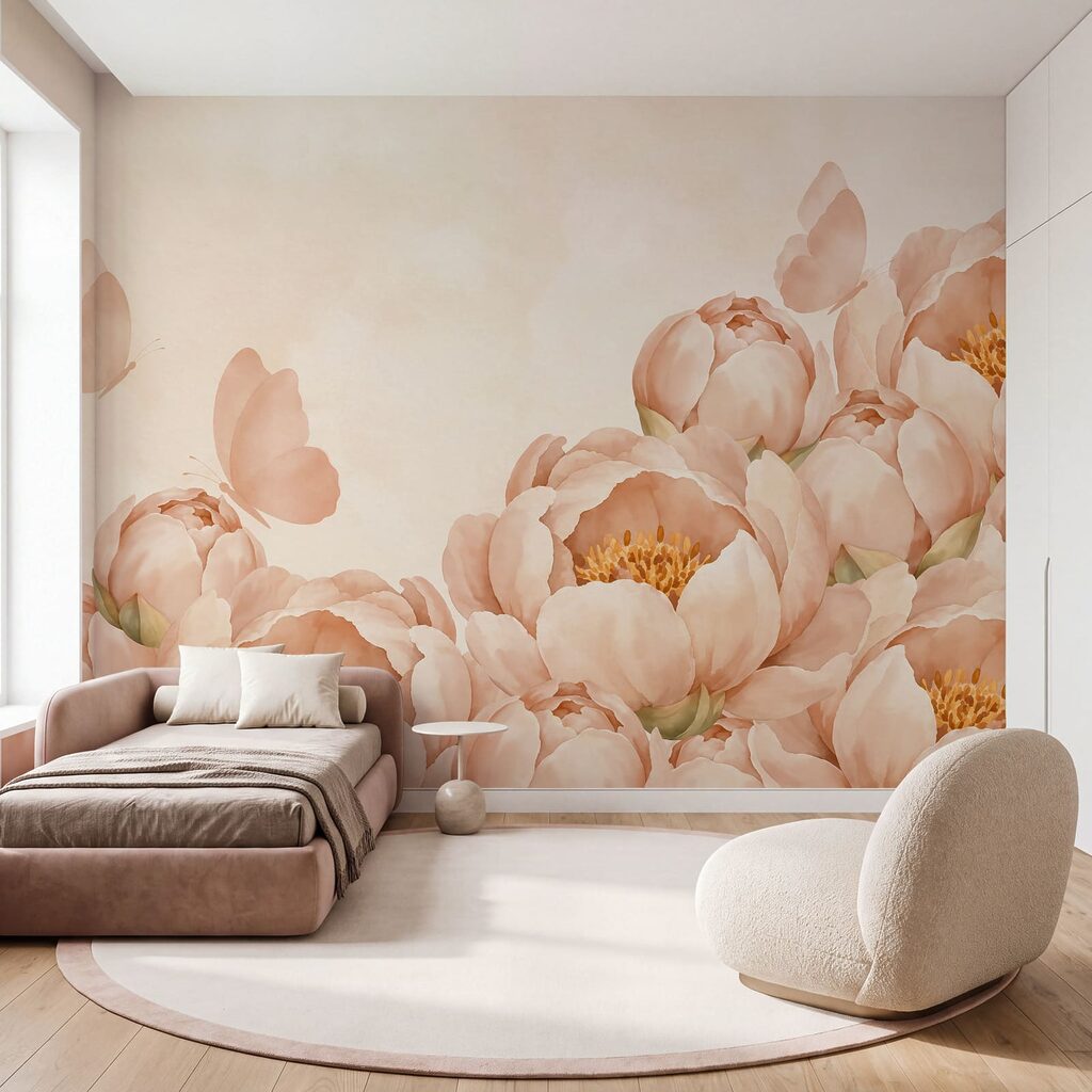 Flori roz pe margini — interior 1