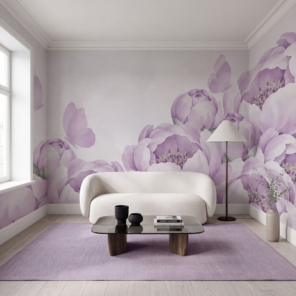 Flori roz pe margini — interior 3