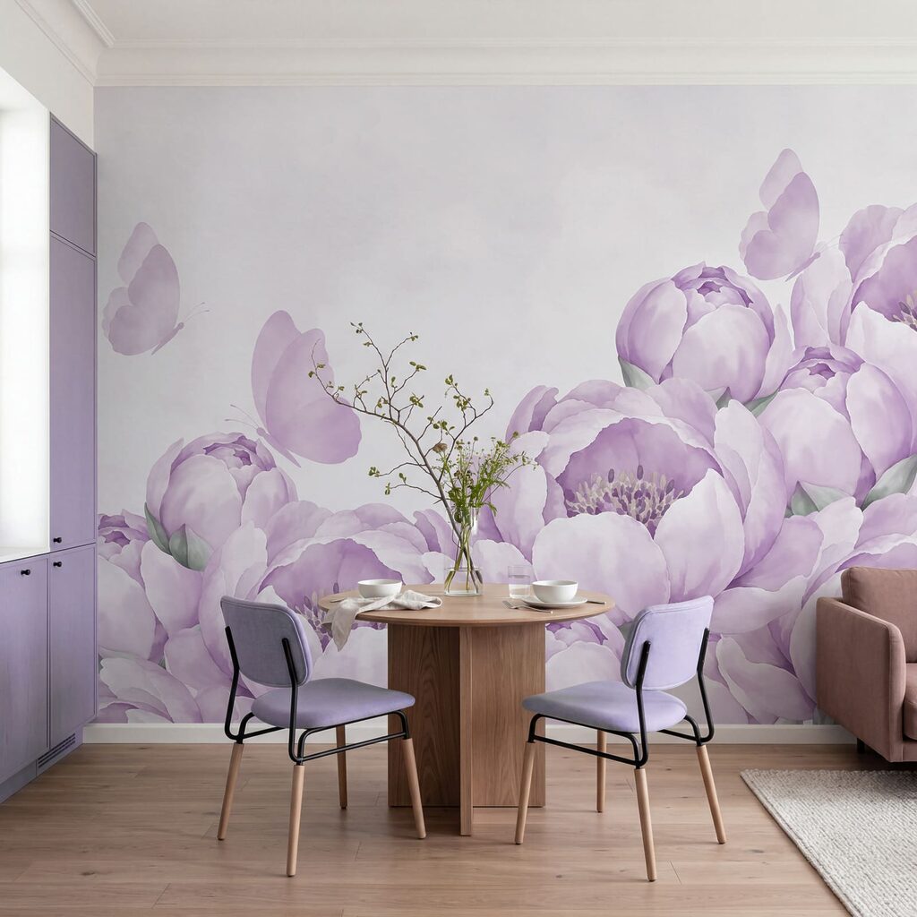 Flori roz pe margini — interior 1