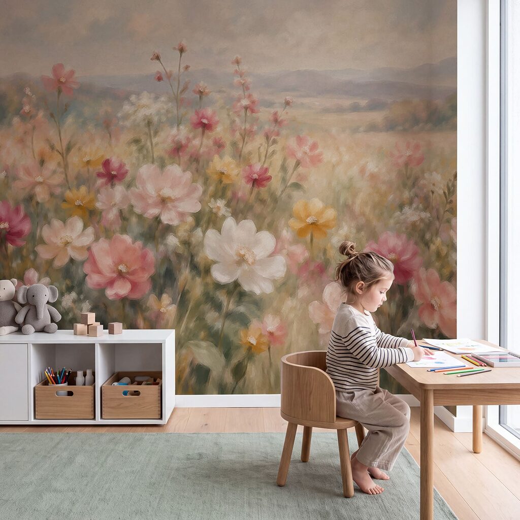 Flori de câmp într-un interior