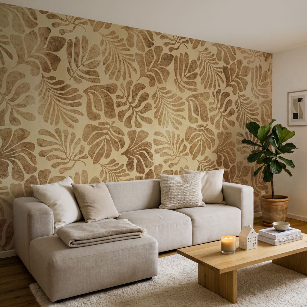 Frunze tropicale ca urme — interior 2