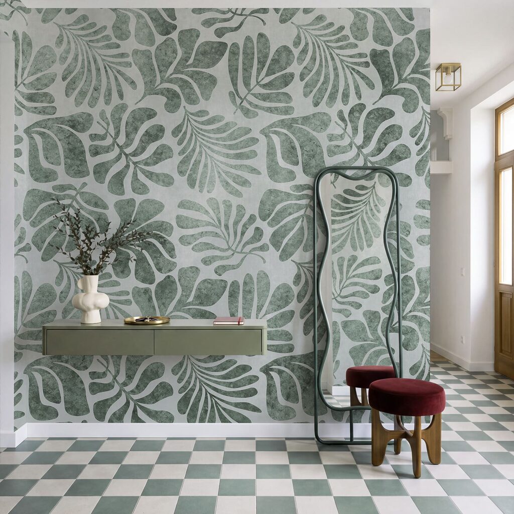 Frunze tropicale ca urme — interior 1