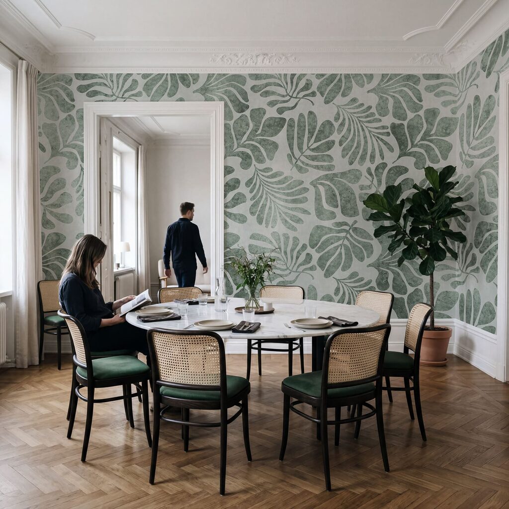 Frunze tropicale ca urme — interior 4