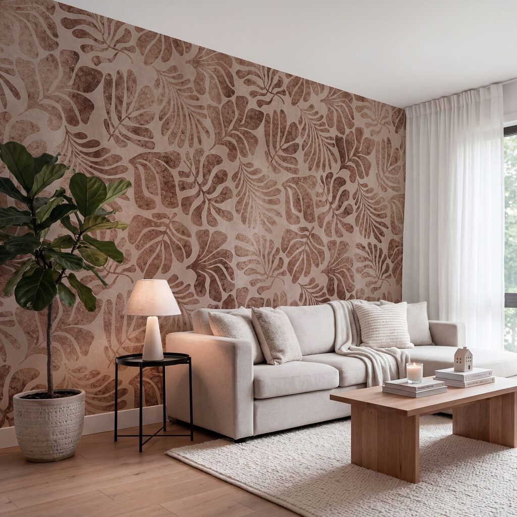 Frunze tropicale ca urme — interior 1