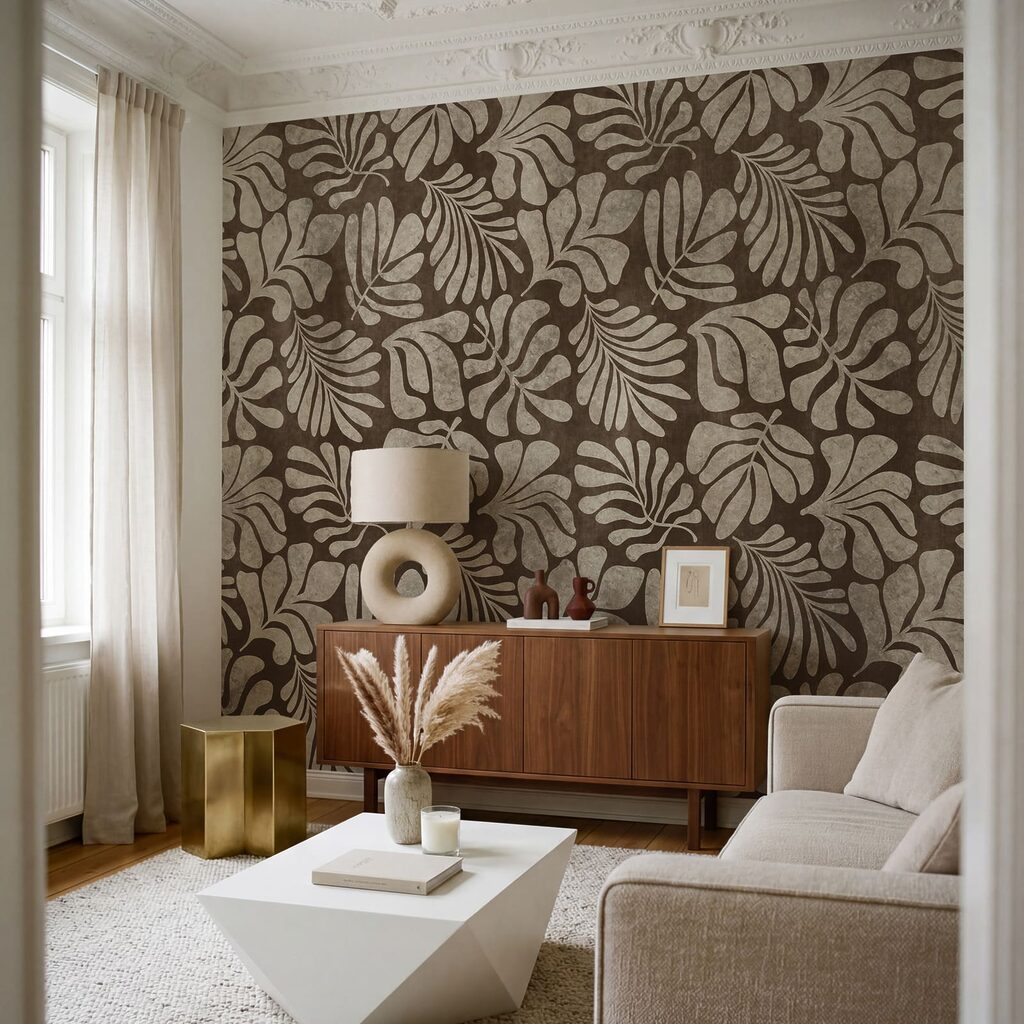 Frunze tropicale ca urme — interior 1