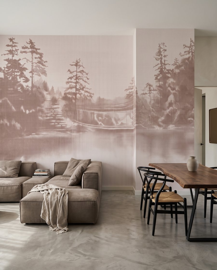 Cascadă la lacul pădurii — interior 1