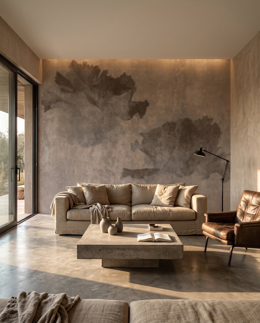 Flori estompate pe vopsea — interior 1