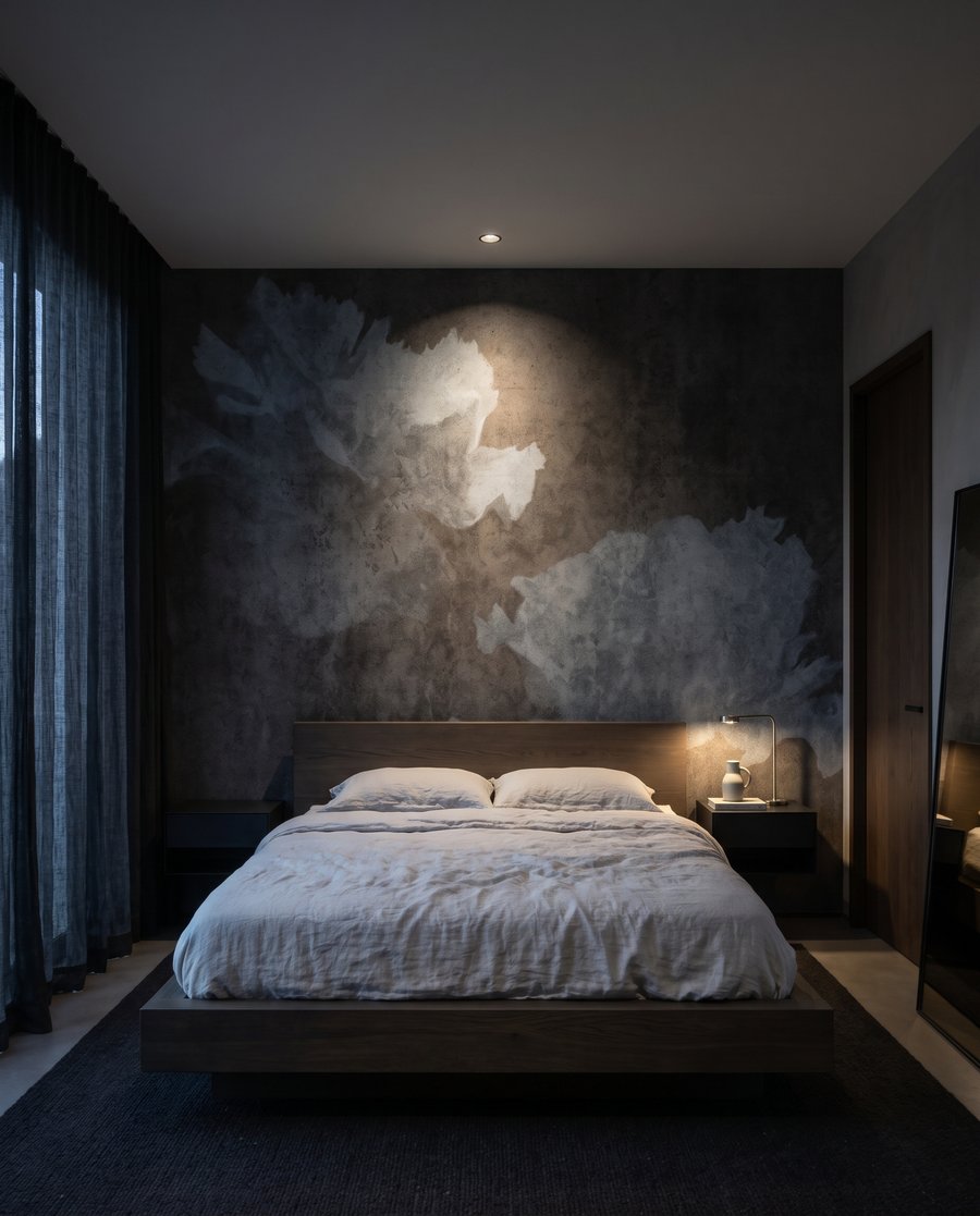 Flori estompate pe vopsea — interior 1