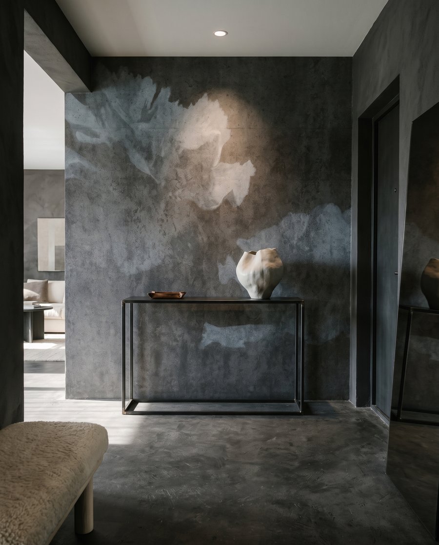 Flori estompate pe vopsea — interior 3