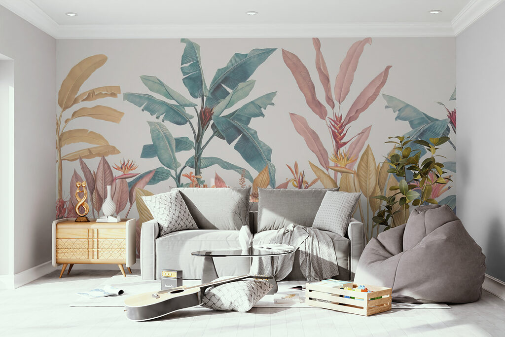 Grădină tropicală în pastel — interior 3