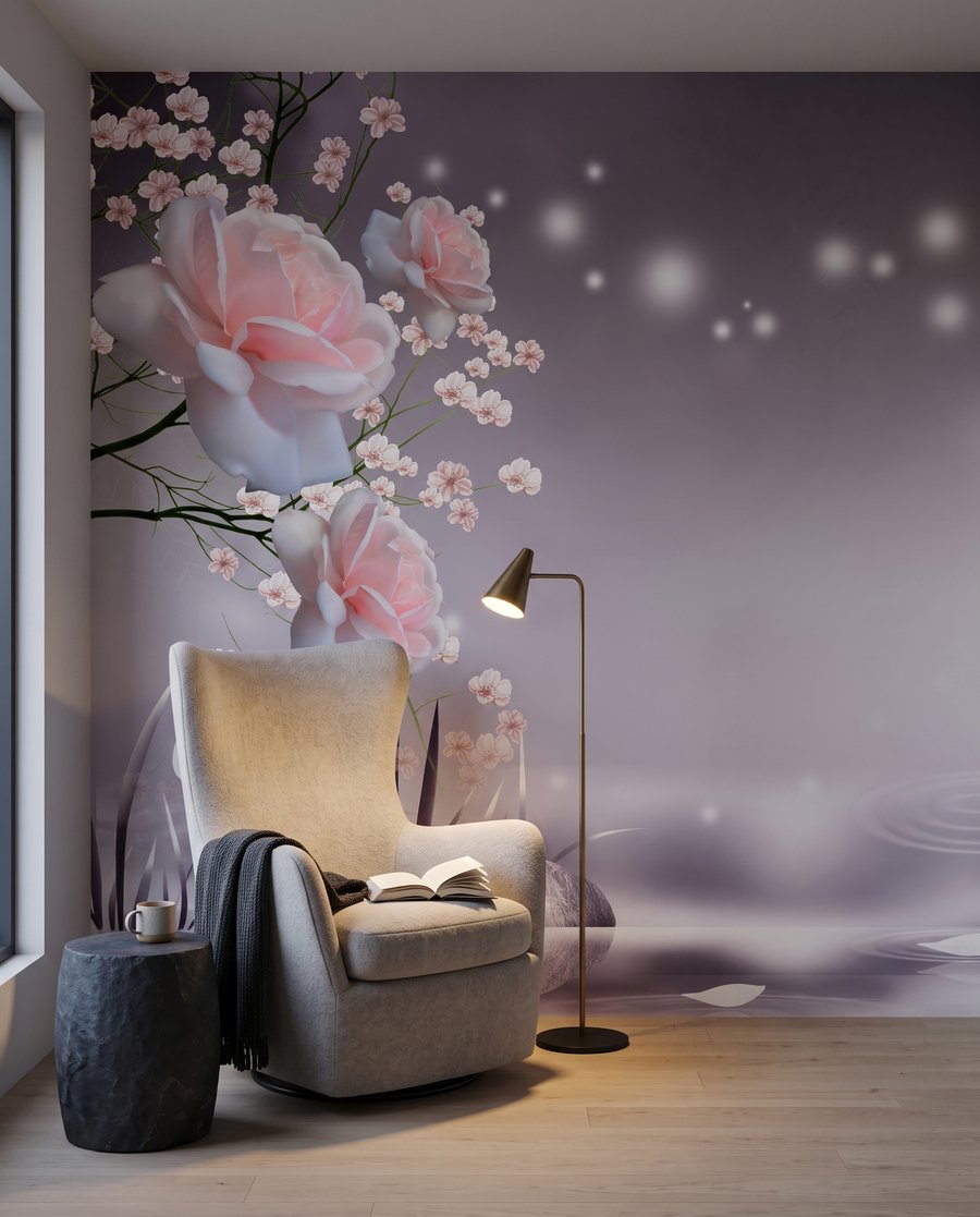 Flori roz, forme rotunde — interior 4