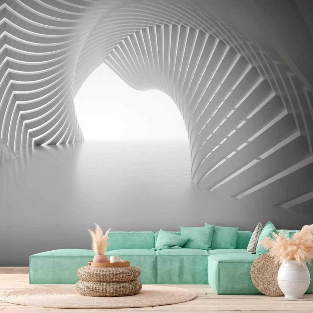 Tunel din arcade albe — interior 6