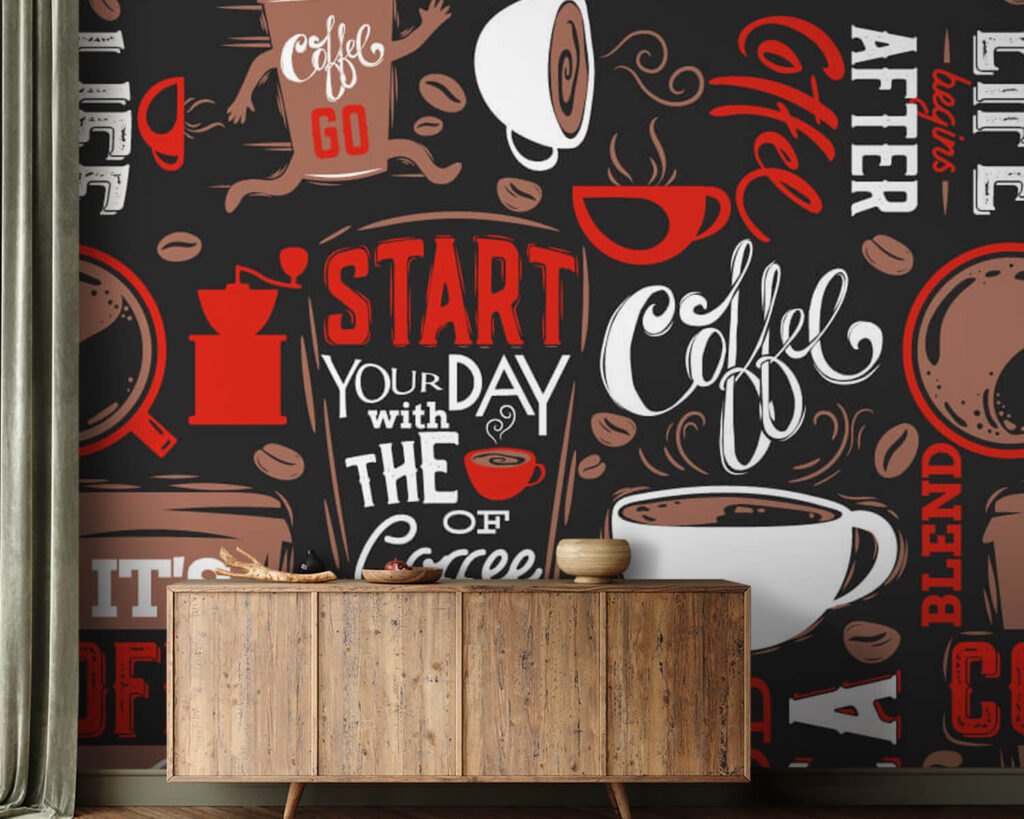 Cafea cu litere roșii — interior 2