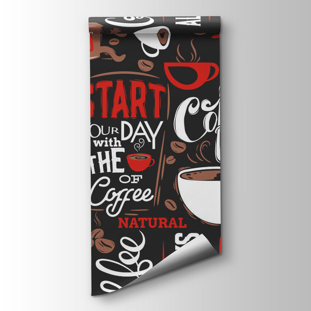 Cafea cu litere roșii — vizualizare produs
