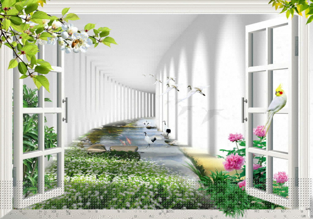 Grădină după coloane — design complet