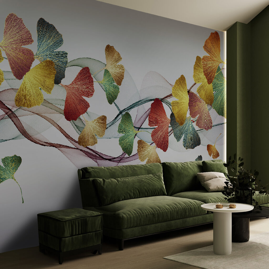 Frunze pe panglici colorate — interior 2