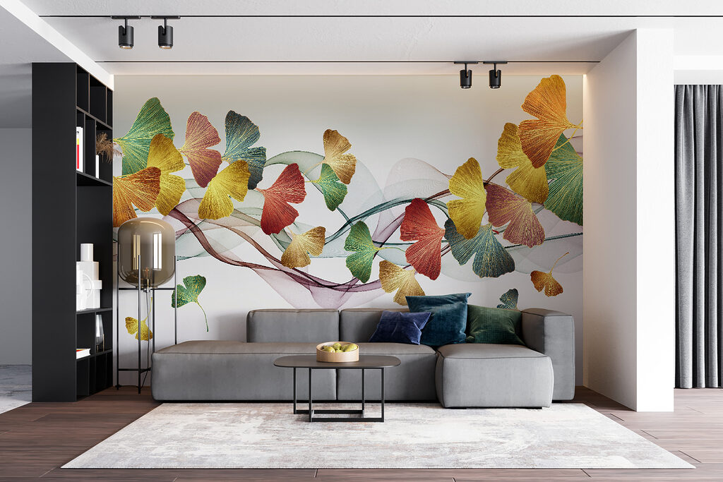Frunze pe panglici colorate — interior 3