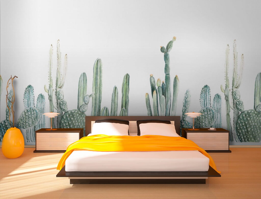 Cactuși în acuarelă fină — interior 2