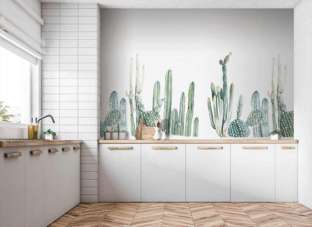 Cactuși în acuarelă fină — interior 8