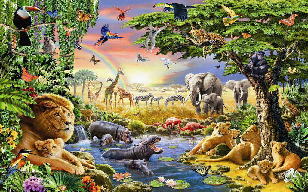 Animale la iaz — design complet