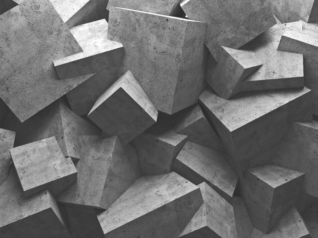 Blocuri unghiulare în gri — design complet