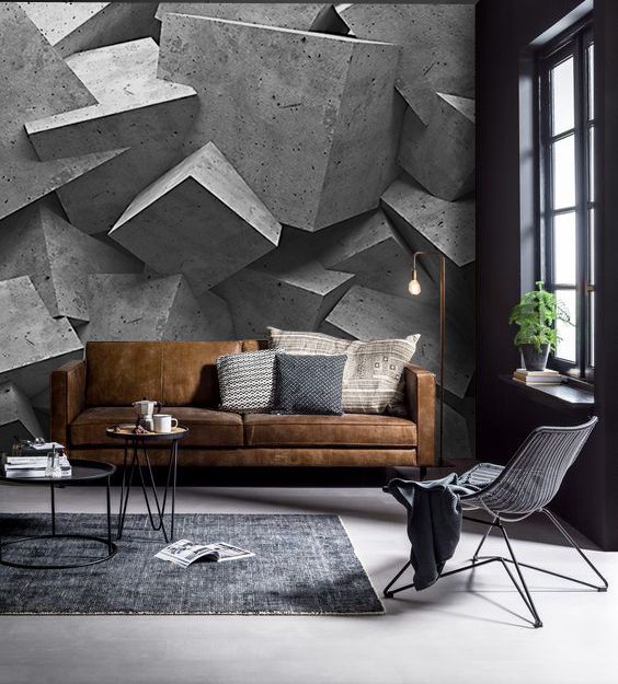 Blocuri unghiulare în gri — interior 1