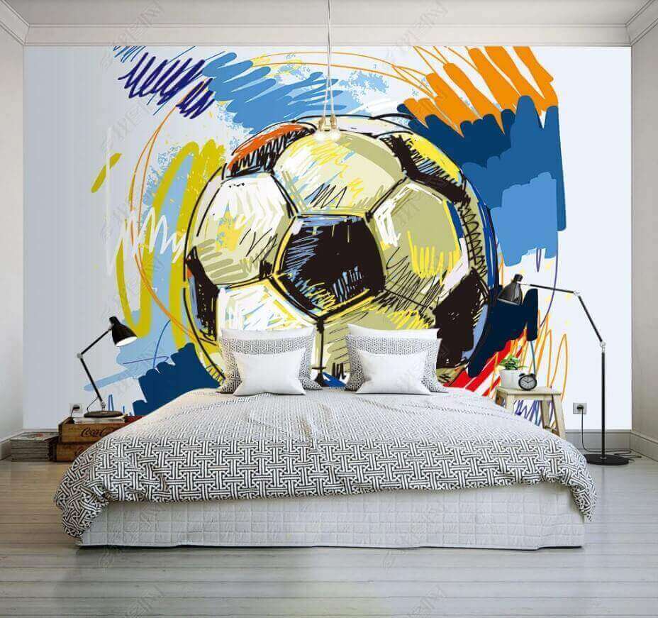 Fotbal între pete colorate — interior 1