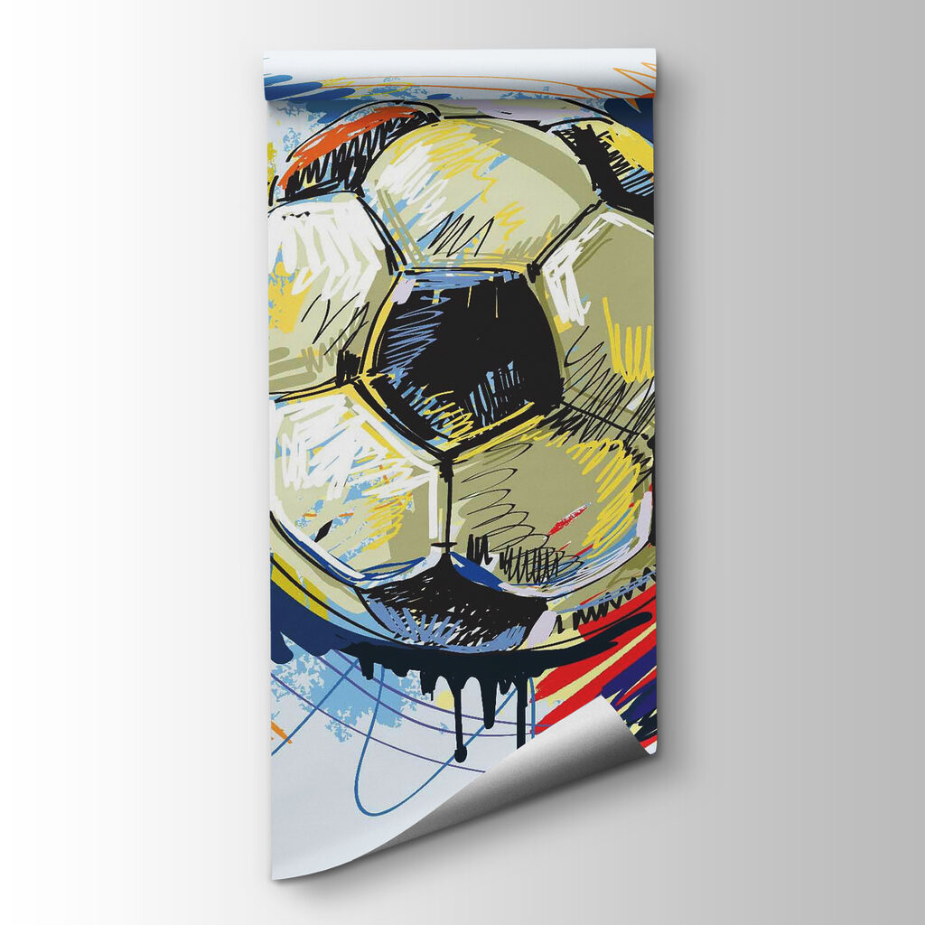 Fotbal între pete colorate — vizualizare produs
