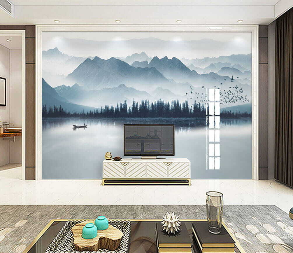 Barcă pe lacul liniștit — interior 1