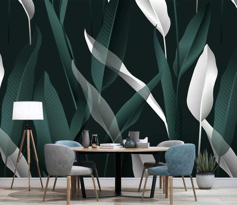 Calice albe printre frunze — interior 1