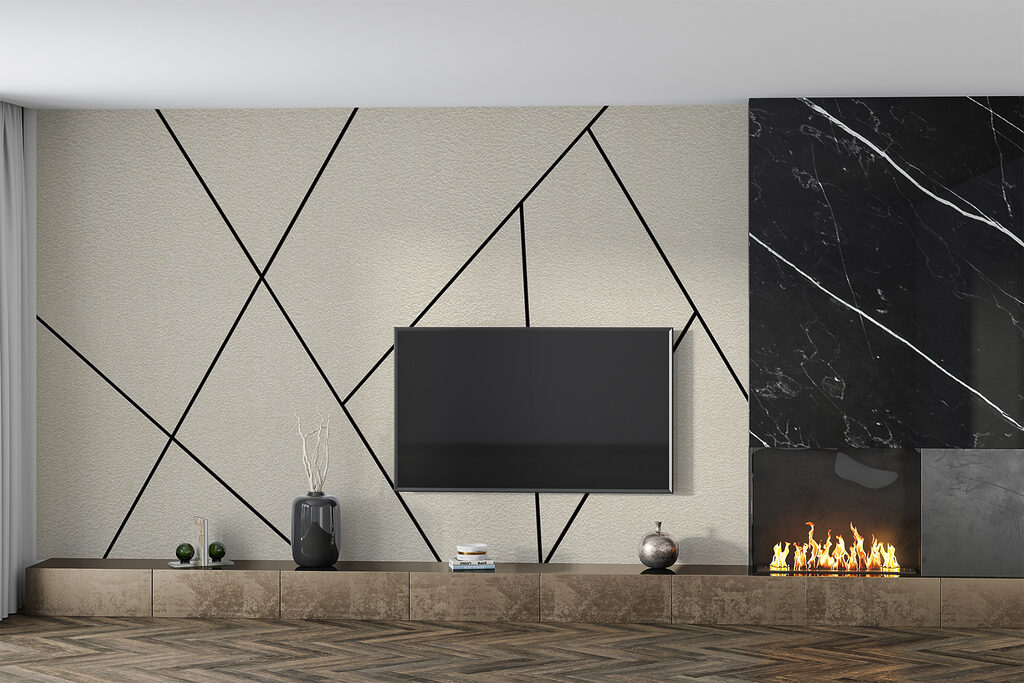 Linii negre, forme inegale — interior 4