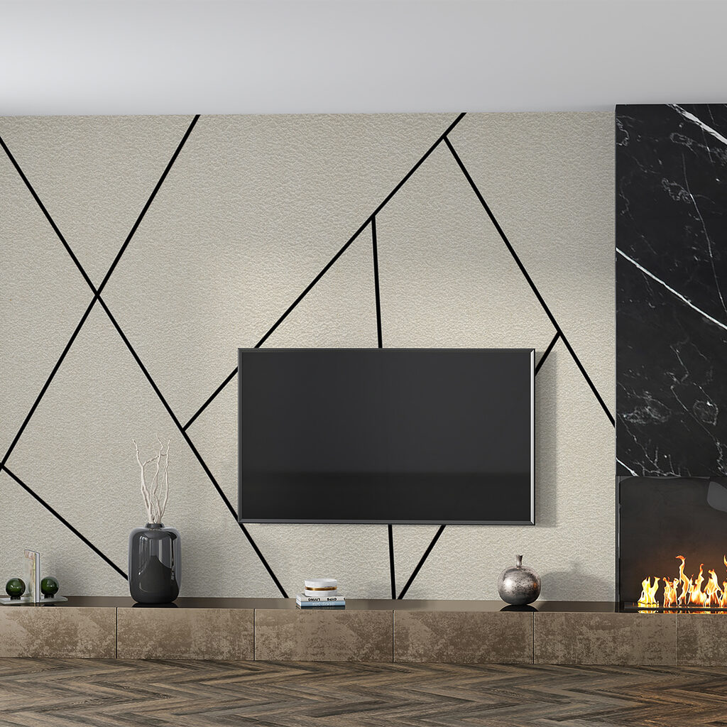 Linii negre, forme inegale — interior 5