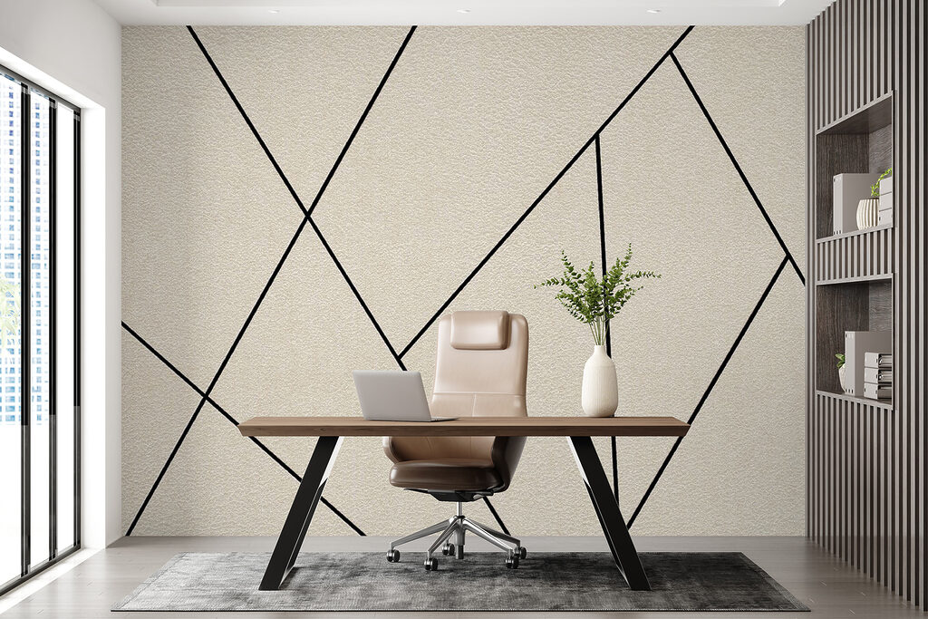 Linii negre, forme inegale — interior 3