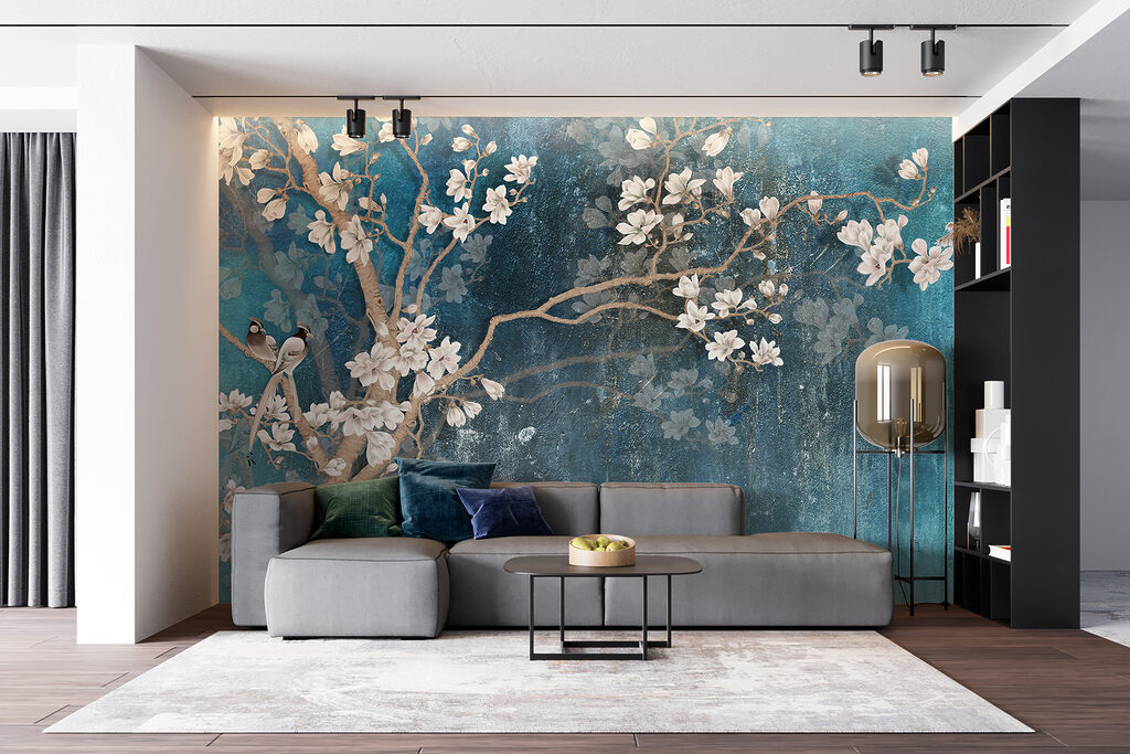 Ramuri albe, albastru adânc — interior 11