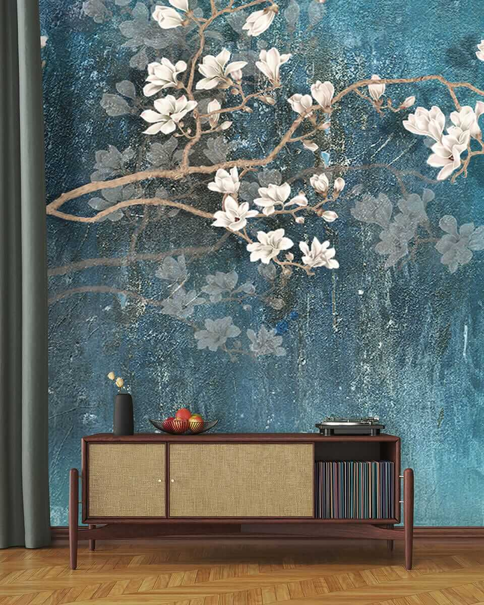 Ramuri albe, albastru adânc — interior 7