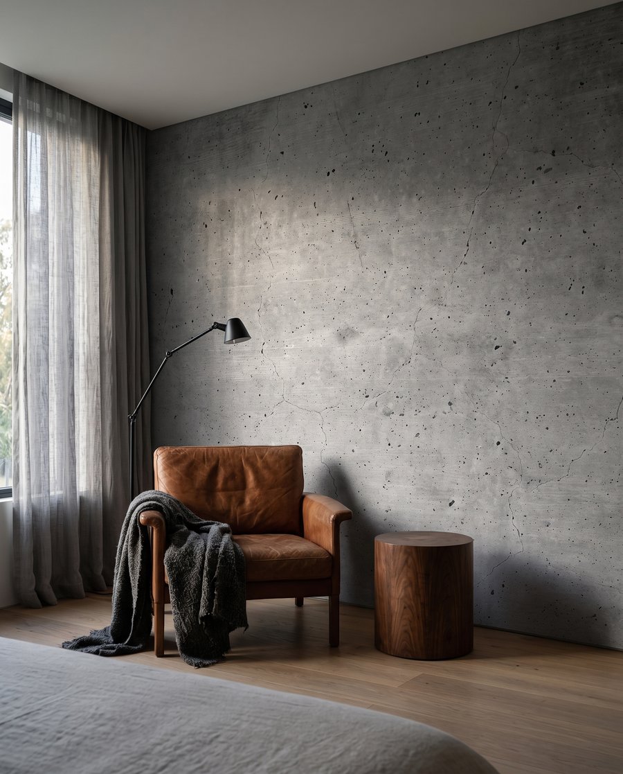 Beton gri cu urme într-un interior