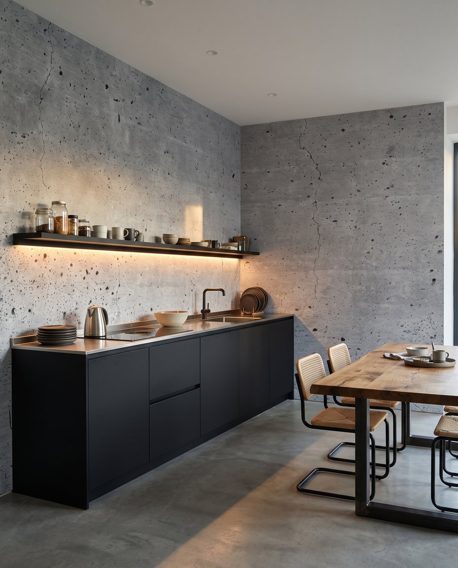 Beton gri cu urme — interior 5