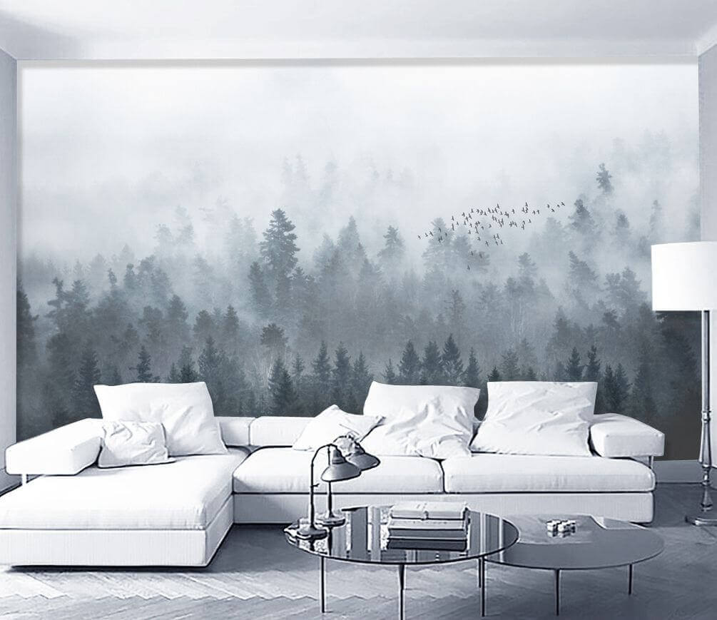 Stol deasupra pădurii cețoase — interior 1