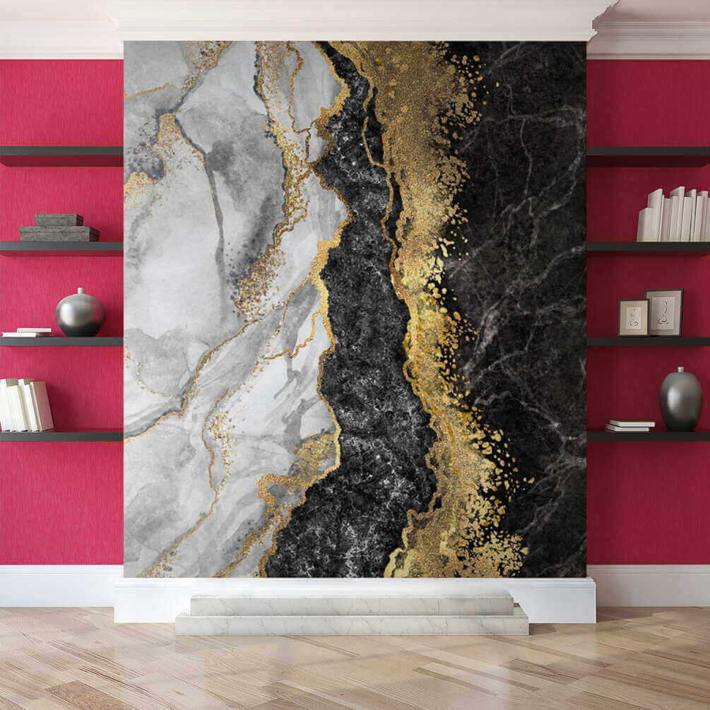 Alb-negru cu margine aurie — interior 4