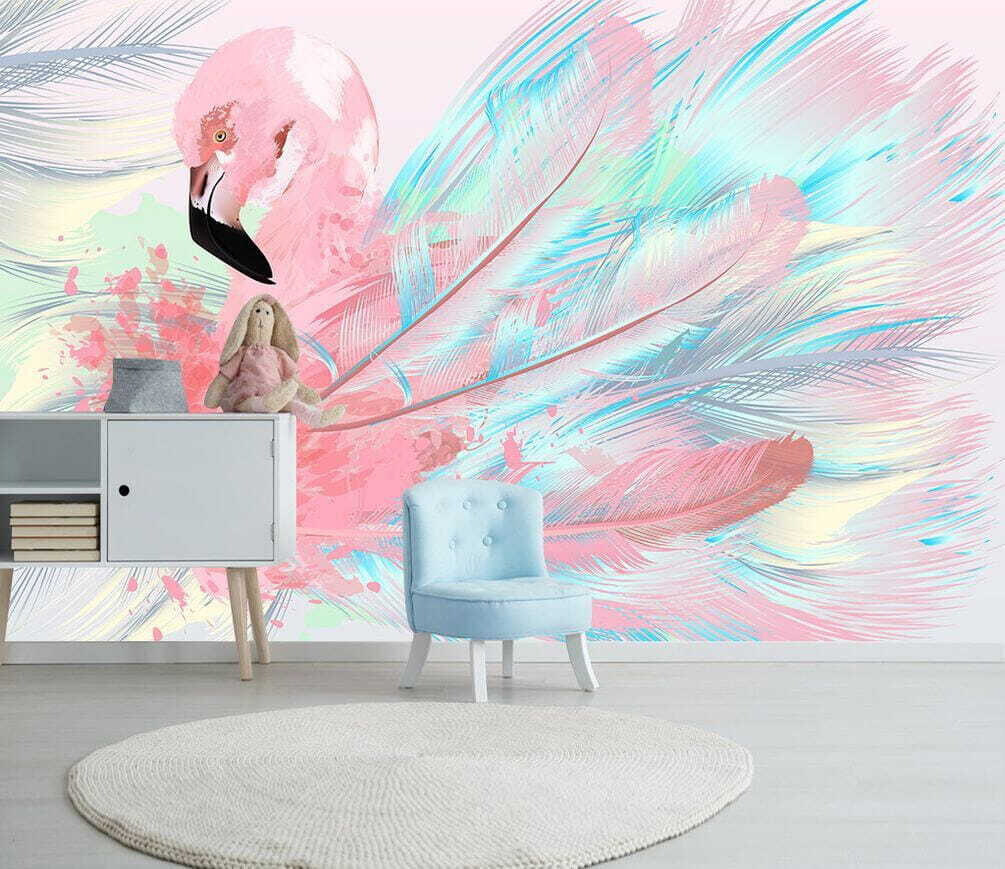 Flamingo printre dungi pastelate — interior 1