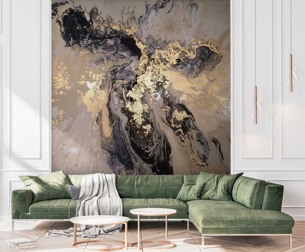 Negru cu stropi aurii — interior 4