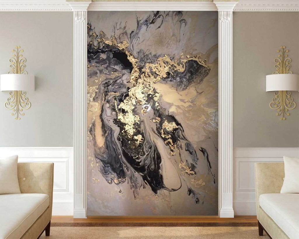 Negru cu stropi aurii — interior 5