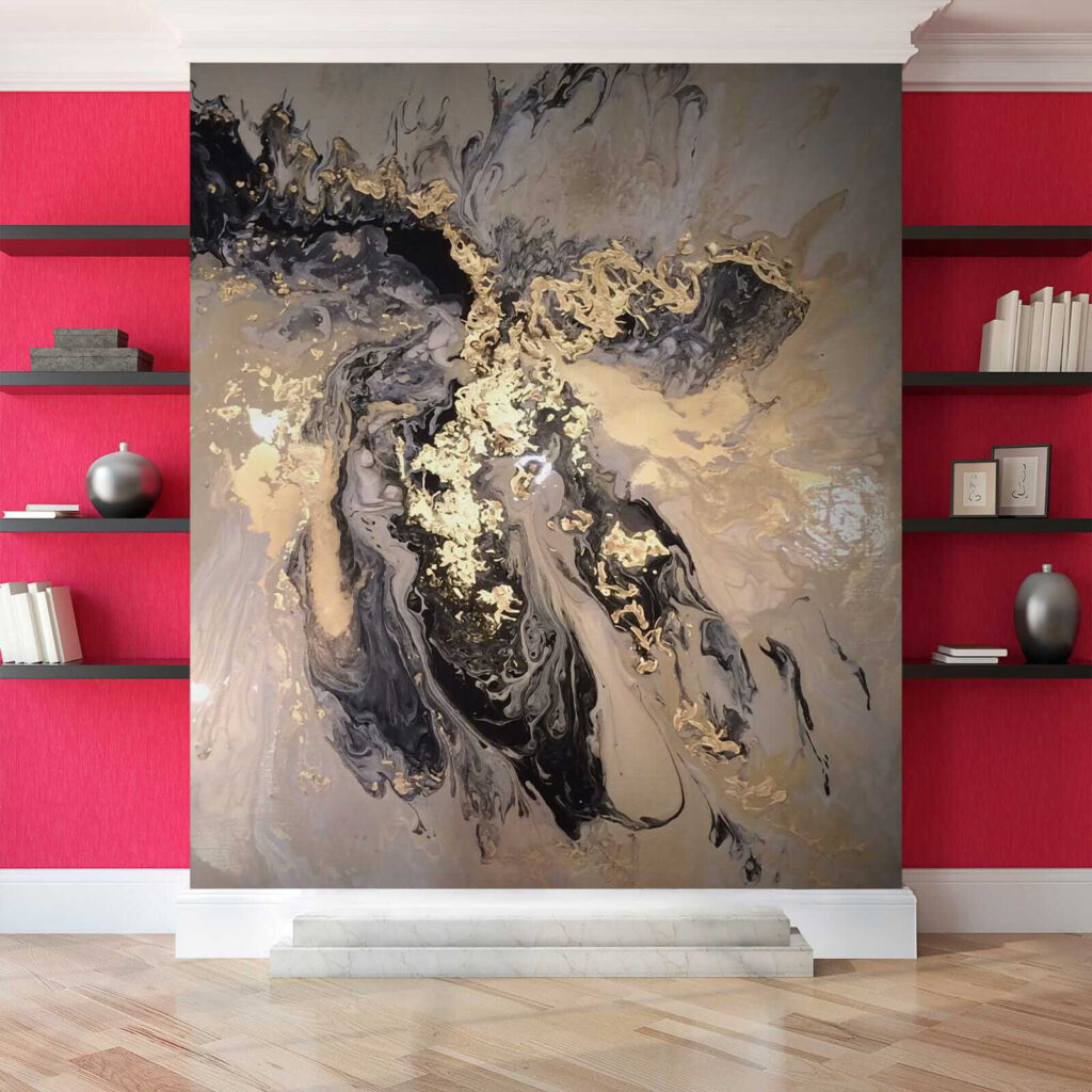 Negru cu stropi aurii — interior 6