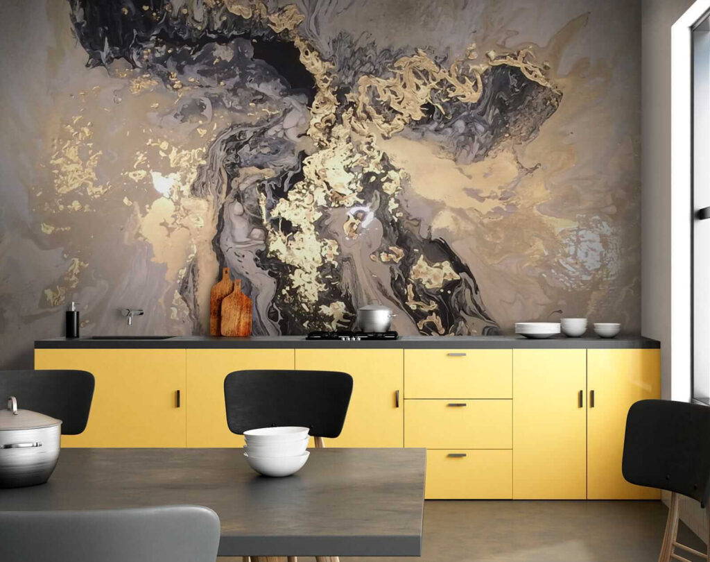 Negru cu stropi aurii — interior 7