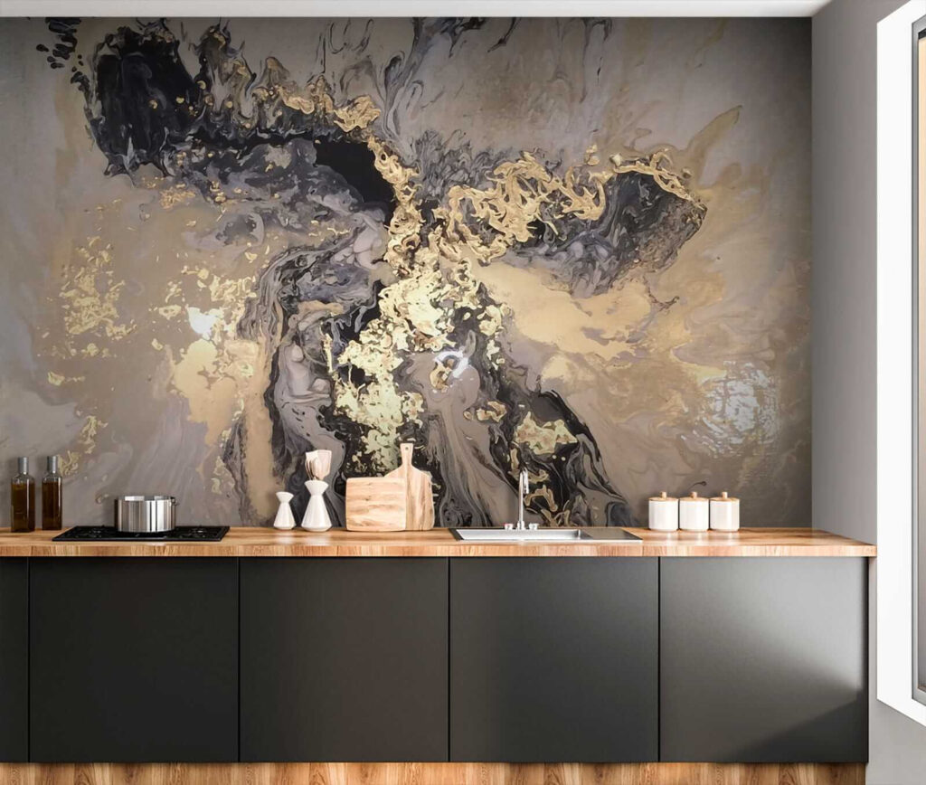 Negru cu stropi aurii — interior 8